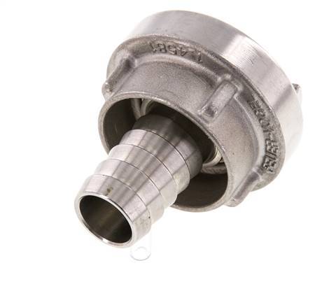 Coupleur Storz 25-D (31 mm) en acier inoxydable Pilier de tuyau 19 mm Rotatif pour un tuyau en PVC
