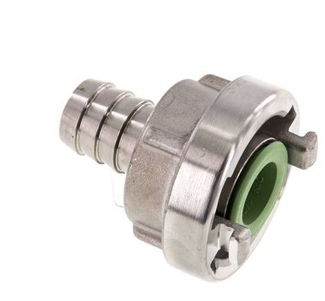 Coupleur Storz 25-D (31 mm) en acier inoxydable Pilier de tuyau 19 mm Rotatif pour un tuyau en PVC