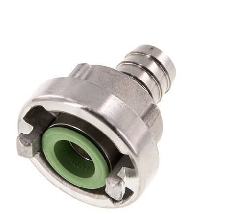 Coupleur Storz 25-D (31 mm) en acier inoxydable Pilier de tuyau 19 mm Rotatif pour un tuyau en PVC