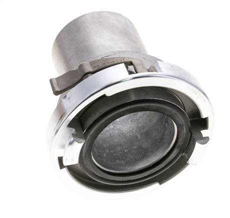 Coupleur Storz en aluminium forgé de 75-B (89 mm) Pilier de tuyau de 75 mm rotatif avec verrouillage pour connexion par collier de sécurité