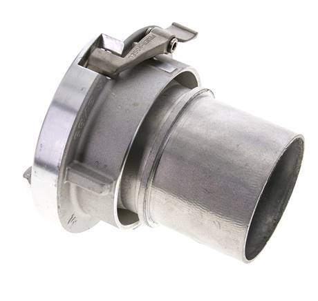 Coupleur Storz en aluminium forgé de 75-B (89 mm) Pilier de tuyau de 75 mm rotatif avec verrouillage pour connexion par collier de sécurité