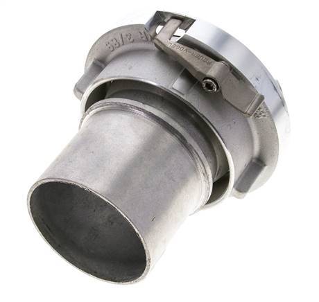 Coupleur Storz en aluminium forgé de 75-B (89 mm) Pilier de tuyau de 75 mm rotatif avec verrouillage pour connexion par collier de sécurité