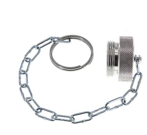 NPT 1/4" Aluminum Dust Protection Cap For Coupling socket with Chain
