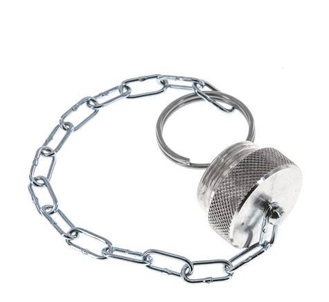 NPT 1/4" Capuchon anti-poussière en aluminium pour manchon d'accouplement avec chaîne