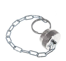 NPT 1/4" Capuchon anti-poussière en aluminium pour manchon d'accouplement avec chaîne