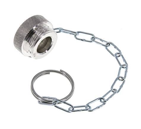NPT 1/4" Capuchon anti-poussière en aluminium pour manchon d'accouplement avec chaîne
