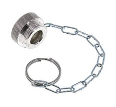 NPT 1/4" Capuchon anti-poussière en aluminium pour manchon d'accouplement avec chaîne