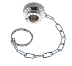NPT 1/4" Capuchon anti-poussière en aluminium pour manchon d'accouplement avec chaîne
