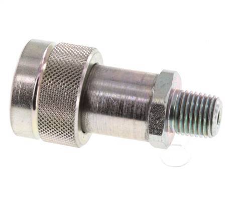 Acier Coupleur hydraulique DN 6.3 Embout 1/4 pouce mâle NPT Filetages ISO 14540 D 15.9 mm