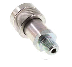 Acier Coupleur hydraulique DN 6.3 Embout 1/4 pouce mâle NPT Filetages ISO 14540 D 15.9 mm