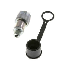 Coupleur hydraulique en acier à douille 3/8 pouces à filetage mâle NPT Capuchon anti-poussière