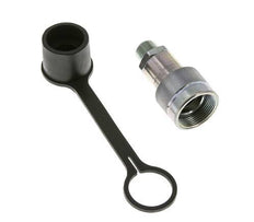 Coupleur hydraulique en acier à douille 3/8 pouces à filetage mâle NPT Capuchon anti-poussière