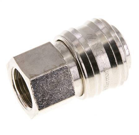 Nickel-plated Brass DN 7.2 (Euro) Air Coupling Socket G 3/8 inch Female FKM
