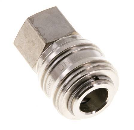 Laiton nickelé DN 7.2 (Euro) Coupleur d'air Douille G 3/8 pouce Femelle FKM
