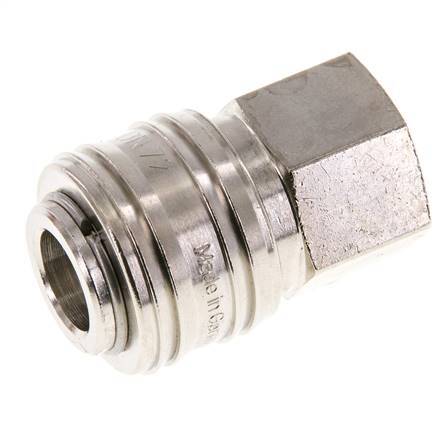 Laiton nickelé DN 7.2 (Euro) Coupleur d'air Douille G 3/8 pouce Femelle FKM