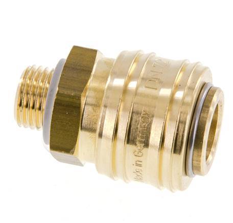 Laiton DN 7.2 (Euro) Coupleur d'air femelle G 1/4 pouce mâle HEX 24