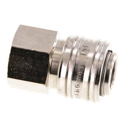 Nickel-plated Brass DN 7.2 (Euro) Air Coupling Socket G 1/2 inch Female FKM