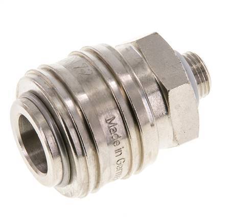Laiton nickelé DN 7.2 (Euro) Coupleur d'air Douille G 1/8 pouce Mâle