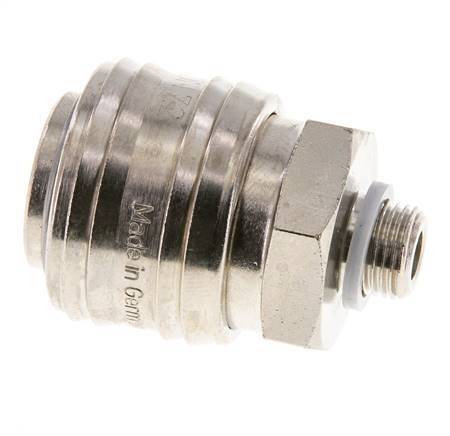 Laiton nickelé DN 7.2 (Euro) Coupleur d'air Douille G 1/8 pouce Mâle