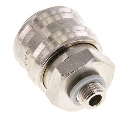 Laiton nickelé DN 7.2 (Euro) Coupleur d'air Douille G 1/8 pouce Mâle