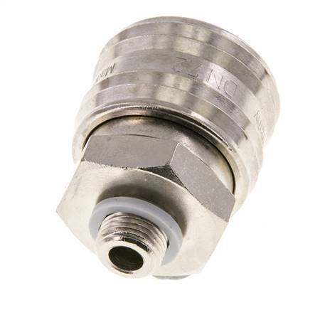 Laiton nickelé DN 7.2 (Euro) Coupleur d'air Douille G 1/8 pouce Mâle