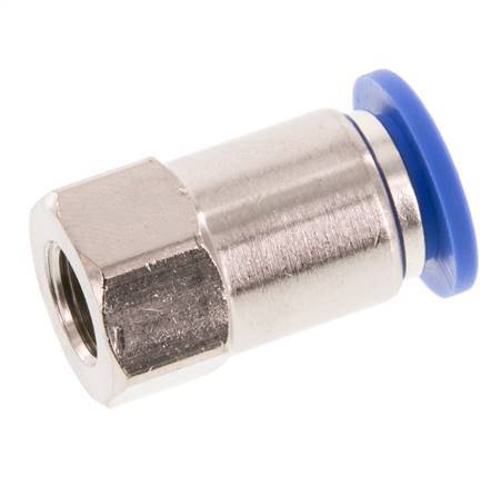 10mm x G1/8'' Push-in Fitting with Female Threads Brass/PA 66 NBR [2 Pieces]
