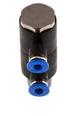 4mm x R1/4'' Manifold à 2 voies avec filetage mâle Laiton/PA 66 NBR Rotatif