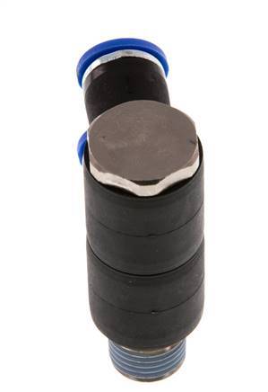 8mm x R1/4'' Manifold à 2 voies avec filetage mâle Laiton/PA 66 NBR Rotatif