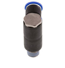 10mm x R1/4'' 2-way Manifold Push-in Fitting with Male Threads Brass/PA 66 NBR Rotatable