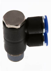 12mm x R1/2'' Manifold à 2 voies avec filetages mâles Laiton/PA 66 NBR Rotatif