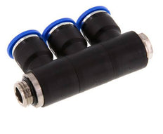 10mm x G1/4'' Manifold à 3 voies avec filetage mâle Laiton/PA 66 NBR Rotatif