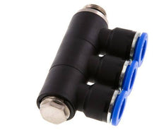 10mm x G1/4'' Manifold à 3 voies avec filetage mâle Laiton/PA 66 NBR Rotatif