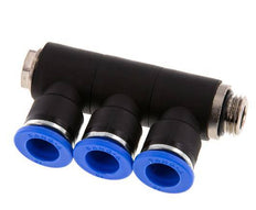 10mm x G1/4'' Manifold à 3 voies avec filetage mâle Laiton/PA 66 NBR Rotatif