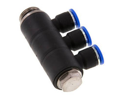 10mm x G1/2'' Manifold à 3 voies avec filetage mâle Laiton/PA 66 NBR Rotatif