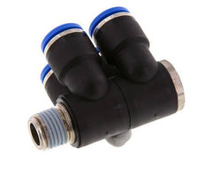 10mm x R1/4'' Manifold à 4 voies avec filetage mâle laiton/PA 66 NBR rotatif