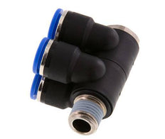 10mm x R1/4'' Manifold à 4 voies avec filetage mâle laiton/PA 66 NBR rotatif