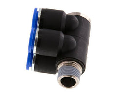 12mm x R3/8'' Manifold à 4 voies avec filetage mâle Laiton/PA 66 NBR rotatif