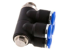 6mm x G1/8'' Manifold à 4 voies avec filetage mâle laiton/PA 66 NBR rotatif