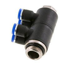 6mm x G3/8'' Manifold à 4 voies avec filetage mâle Laiton/PA 66 NBR Rotatif