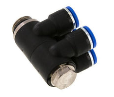 10mm x G3/8'' Manifold à 4 voies avec filetage mâle Laiton/PA 66 NBR rotatif