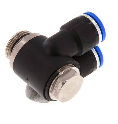 3 Raccords Coudés Rapides 1/4" X 3/8" Pour Filtre à Eau RO - Connexion Enfichable, Blanc Et Bleu