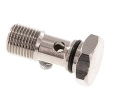1-way nickel-plated Brass Banjo Bolt with G1/8'' Male Threads NBR [5 Pieces]