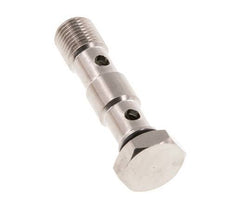 2-way nickel-plated Brass Banjo Bolt with G1/8'' Male Threads NBR [2 Pieces]