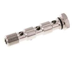 3-way nickel-plated Brass Banjo Bolt with G1/4'' Male Threads NBR