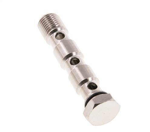3-way nickel-plated Brass Banjo Bolt with G1/4'' Male Threads NBR