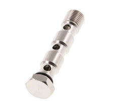 Boulon banjo à 3 voies en laiton nickelé avec filetage mâle G1/4'' NBR