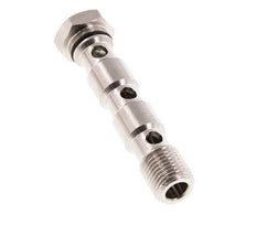 Boulon banjo à 3 voies en laiton nickelé avec filetage mâle G1/4'' NBR