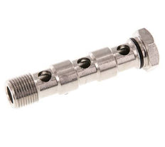 3-way nickel-plated Brass Banjo Bolt with G3/8'' Male Threads NBR
