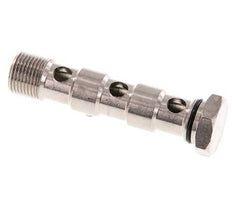 3-way nickel-plated Brass Banjo Bolt with G3/8'' Male Threads NBR