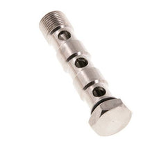 3-way nickel-plated Brass Banjo Bolt with G3/8'' Male Threads NBR